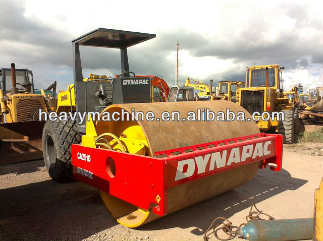 Good condition Used Dynapac Compact Roller CA251D,10ton Roller