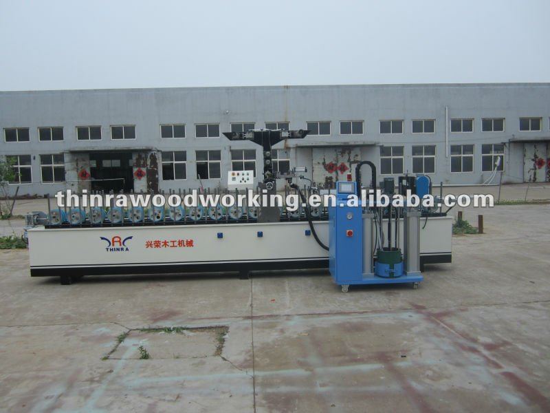 GOOD EFFECT PUR Hot melt Profile wrapping machine /pur laminating machine