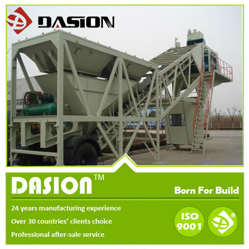 good quality and high efficiency YHZS25 portable concrete batch plant on sale from china manufacturer