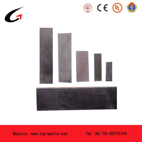 Graphite vanes for dry-running and fresh oil-lubricated rotary vane compressors and vacuum pumps.