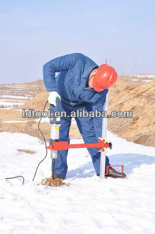 ground screw drilling for electric-driver machine