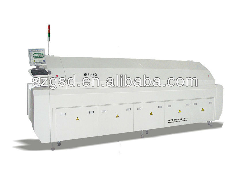 GSD-L10 large size lead free Shen zhen Automatic smt lead free soldering equipment,the most professional machinery manufacturer
