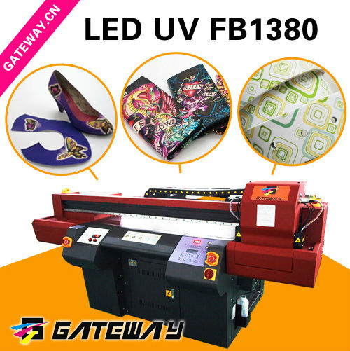 guangzhou gateway A1 8 color leather materials flatbed UV printer