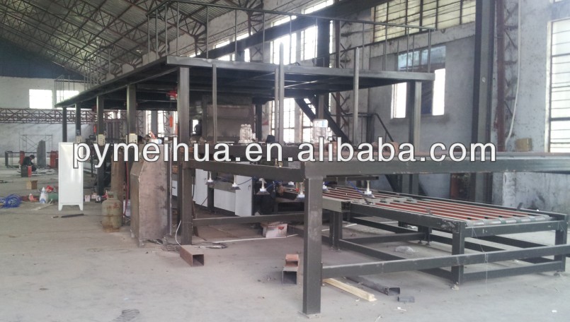 Gypsum cornice production machine