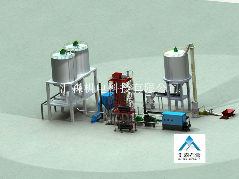 Gypsum plaster powder production line