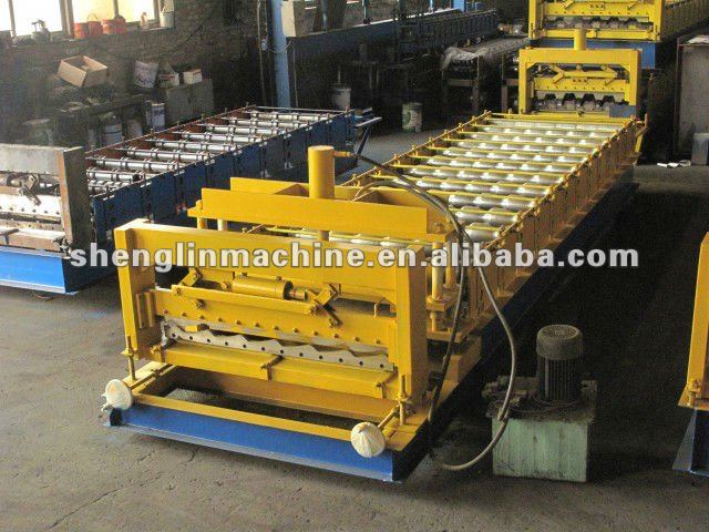 Haide 1100 russia arc glazed tile roll forming machine for roof