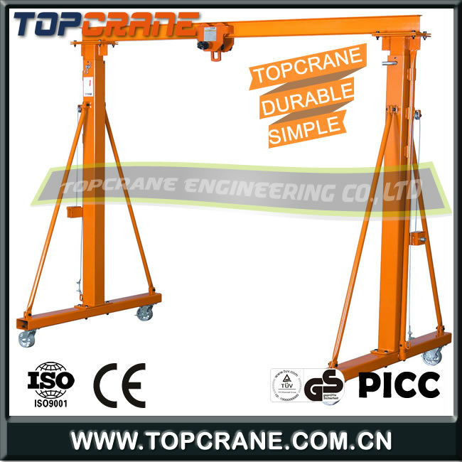 Hand Push Simple Gantry Crane With High Quality Chain Hoist