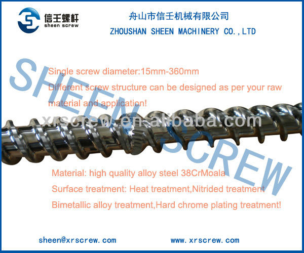 Hard chrome plating single screw and cylinder barrel for PVC EVA PE TPO sheet Extrusion Line