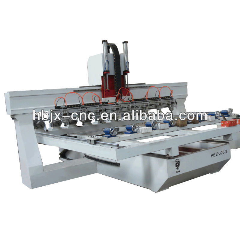 HB12025-8 multi spindles 3D wood engraving machine