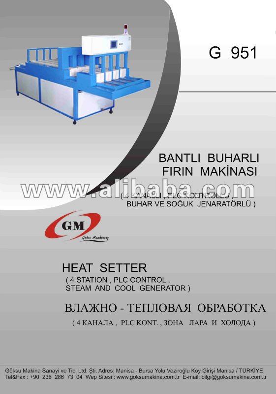 Heat Setter with PLC Controlled and steam genartor-tunels