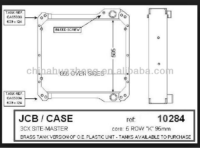 heavy duty JCB Parts engine oil cooler