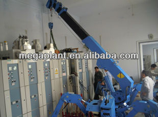 Heavy duty small 3 ton spider crane in interior decoration