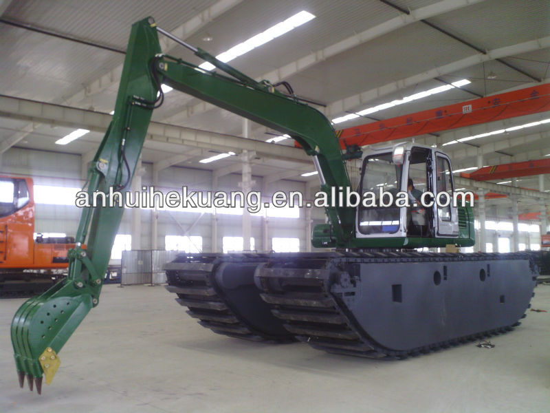 Heking telescopic amphibious excavator