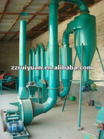 High capacity sawdust air flow dryer