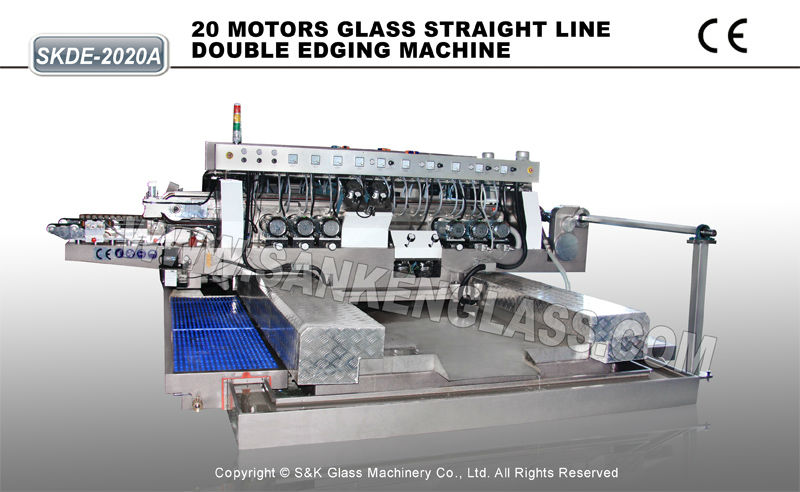 High Efficiency Double Belt Glass Edging Machine