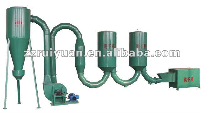 High efficiency sawdust air flow dryer machine