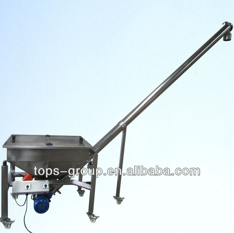 High Performance Soy Milk Powder Screw Conveyor With Vibrating Hopper