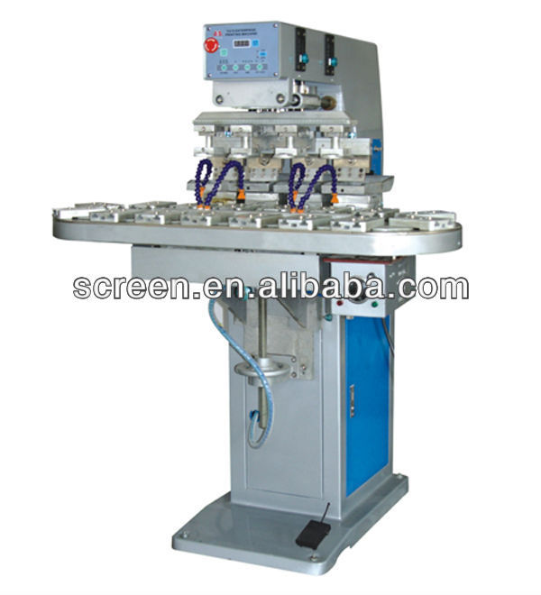 High Precision 4-color Pad Printing Machine with comveyor