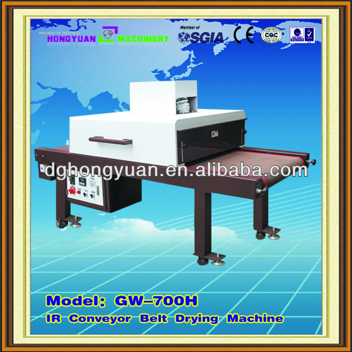 High precision middle size ir tunnel oven for drying t-shirts