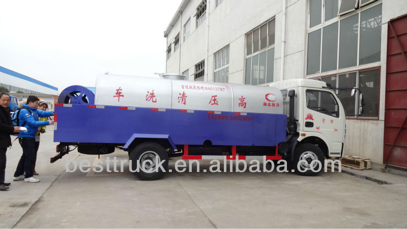 high pressure water cleaning washing truck