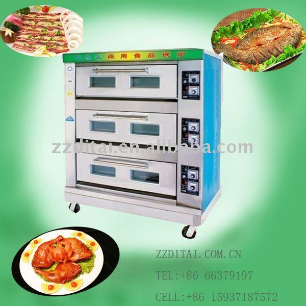 high quality 3 layer 6 pan electric baking oven