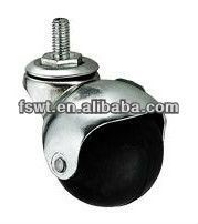 High Quality Black Sofa Rubber Screw Caster Wheel