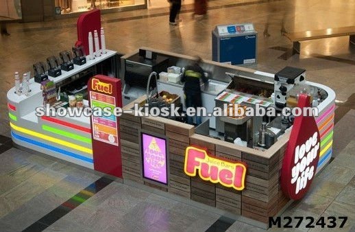 High Quality Juice Bar food kiosk design for sale in mall or shipping center