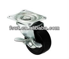 High Quality Light Duty 40-75mm Flat Swivel Caster Wheel With Brake