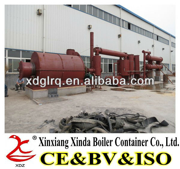 High Quality Waste Tire and Plastic Pyrolysis Plant for Crude Oil