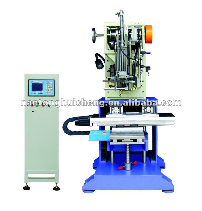 High speed brush tufting and drilling machine