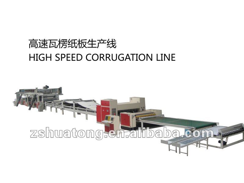 High Speed Corrugated Cardboard Production Line