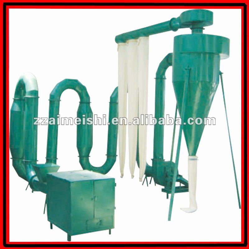 High speed hot air current wood sawdust dryer