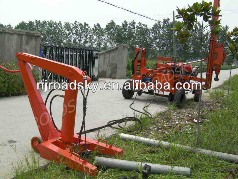 Highway Guardrail Hydraulic Post Rammer