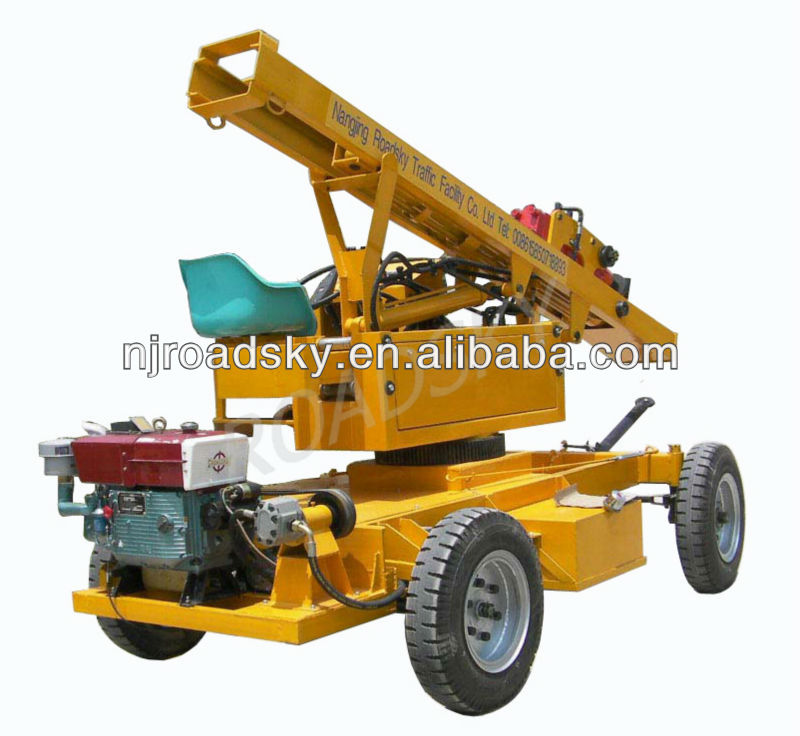 Highway Guardrail Post Piling Machine