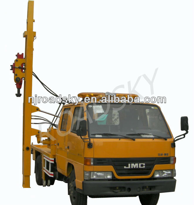 Highway Guardrail Tractor Post Driver