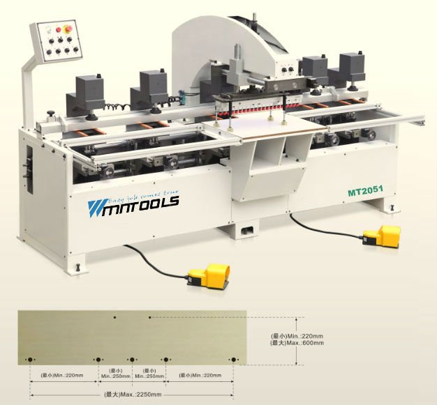 hinge hole + door lock hole : Hinge boring machine