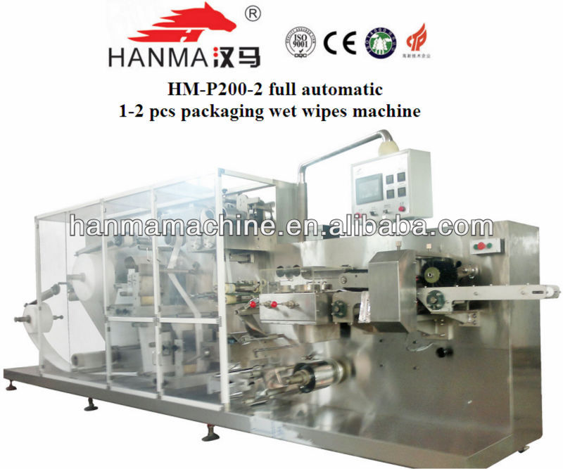 HM: HM-P200-2 full automatic wet wipes machine 1-2pcs hotel use