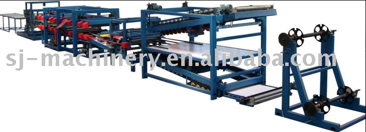 horizontal colored steel sandwich machine