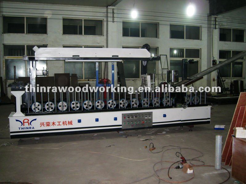 Hot and cold glue panel wrapping machine