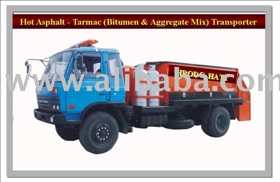 Hot Asphalt, Tarmac, Bitumen-Aggregate-Sand-Mixture Transporter Trucks