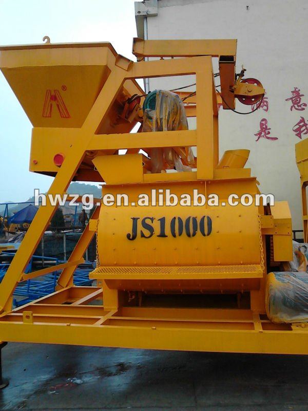 HOT high efficiency double horizontal JS1000 concrete mixer