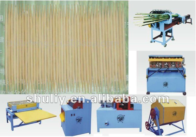 hot High efficiency machine to make toothpic/bamboo toothpick producing line/ wooden toothpick making machinery/0086-15838061730