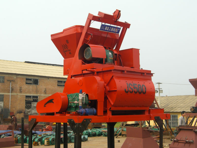 hot JS500 Double Shaft Force Concrete Mixer machinary