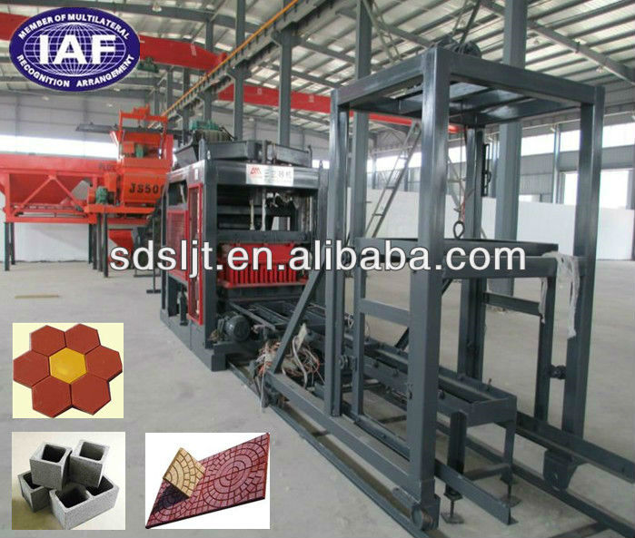 Hot! QT4-15 Full Automatic concrete interlocking brick making machine