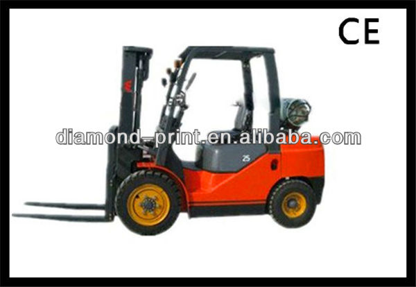 HOT SALE 2.5 ton lpg forklift &golden yellow colour &4 cylinders