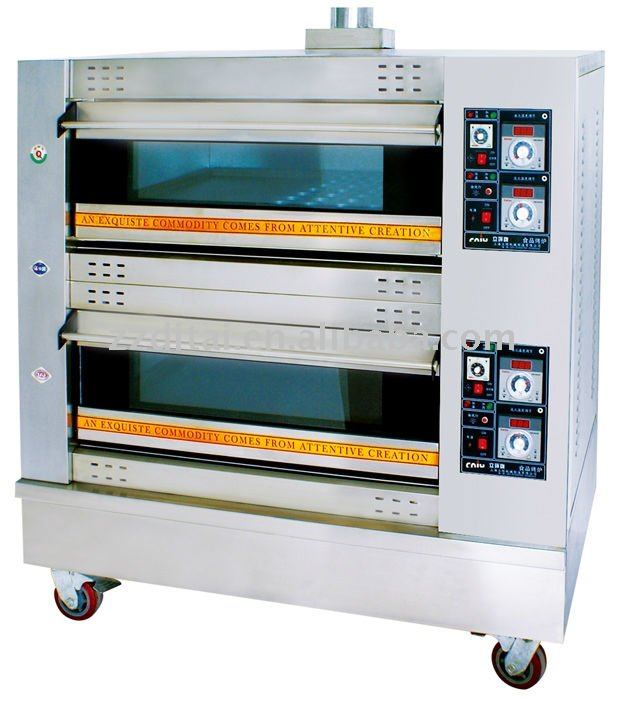 hot sale 2 layer 2 pan multi-function commercial bakery gas oven