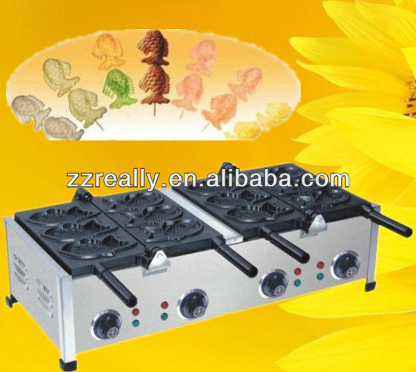 hot sale 6 fish in different model fish shape waffle baker with CE