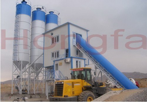 hot sale HZS90 concrete mixing plant