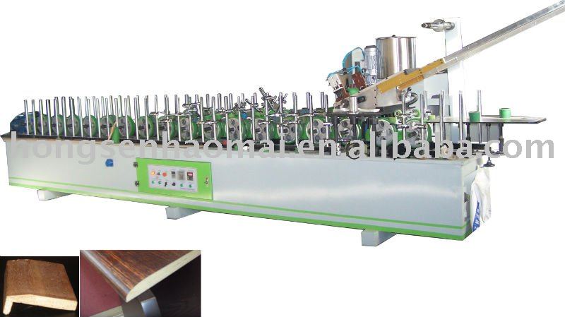 HSHM300BF-D door frame profile wrapping machine with veneer