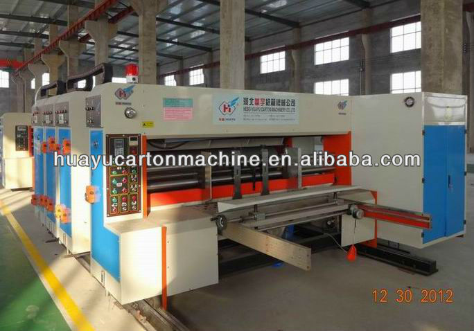 HUAYU-C type of automatic corrugated box printer rotary die cutter-slotter stacker